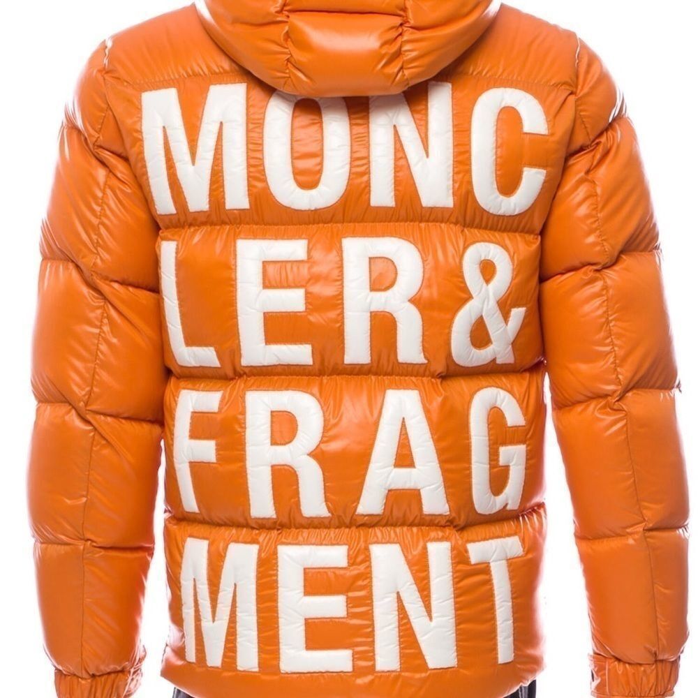 RARE Moncler x Fragment Orange Genius 7 Goose Down Coat NWT SZ 1 (Men Size S)
